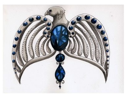 Ravenclaw crest with eagle and the diadem of rowena ravenclaw
