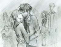 Harry and Ginny kiss for the first time